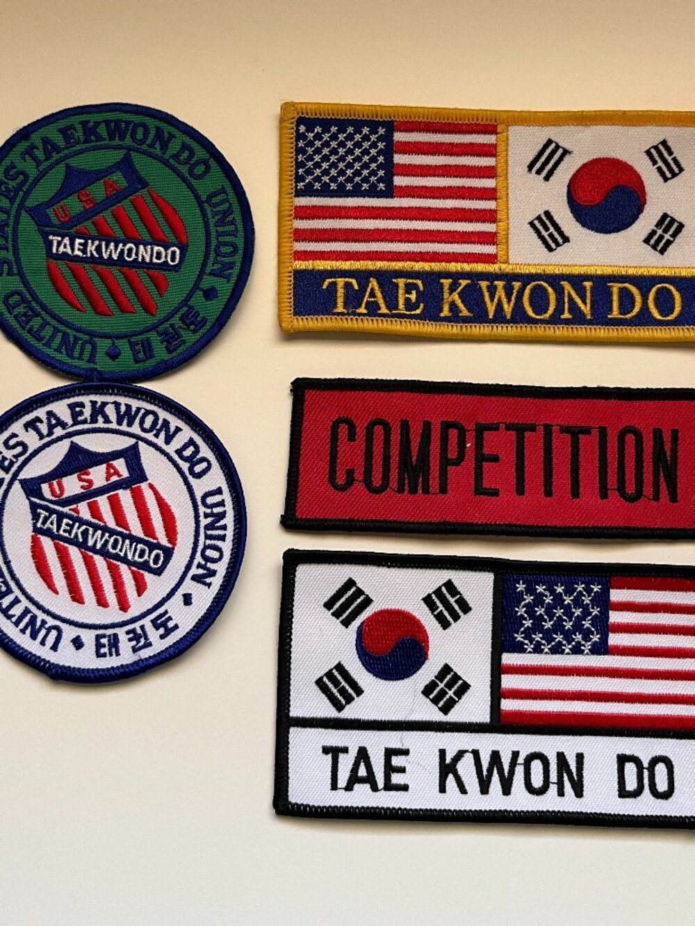 Vintage Taekwondo Badges TKD Martial Arts sporty uniform 90s olympics USA (5ct) - Picture 3 of 15
